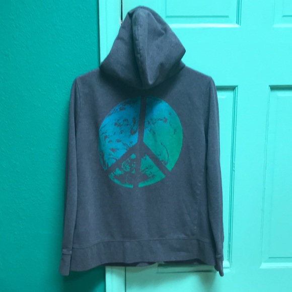 Vintage 90’s Peace Zipper Hoodie - Picture 3 of 5